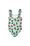 Watermelon Patterned Ruffled Girl's Swimsuit - 2