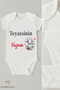 Aunt's Lamb Written Baby Body |   100% Cotton Snap Fastener Bodysuit Jumpsuit |   Unisex Short Sleeve - 2