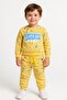Baby Boy Tracksuit Set/Sweatshirt Pants with Snap Buttons Set/Crew Neck 2 Thread Baby Set