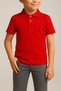 Unisex Children's Short Sleeve Normal Pattern Comfort Polo Collar Solid Color School Combed Cotton Lacoste T-shirt - 3