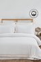 300 Tc King Cotton Satin Embroidered Duvet Cover Set Battal Double 6 Piece Cream Off White Secret