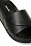 162823 .Z4Fx Black Women's Wedge Heel Slippers - 7
