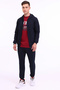 Navy Blue Men's Tracksuit - Mb Sn87 Fz Hd 4Pr - 3