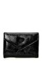 Mid Patent Leather Cover 4Pr Black Women's Wallet