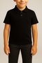 Unisex Children's Short Sleeve Normal Pattern Comfort Polo Collar Solid Color School Combed Cotton Lacoste T-shirt - 3