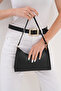 Black Baguette Baguette Hand and Shoulder Bag Gc009000 - 3