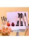 Makeup Brushes Set 9pcs, 7pcs Double Sided Makeup Brushes 2pcs Makeup Sponge Foundation T506 - 7