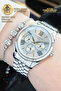 White Silver Steel Women's Wristwatch with Original Bracelet Gift Functions Active Calendar