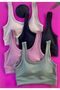 Recovery, Outdoor Daily and Sports Wear, Polyamide Fabric Pad, 3-Piece Ribbed Bra-Tank Top - 2