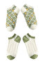 4 Pairs of Women's Cactus Patterned Short Booties Socks – Colorful and Cotton - 6
