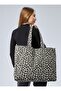 حقيبة كتف - طباعة الفهد - حقيبة قماش - 3