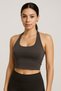 Women's Anthracite Viscose Lycra Underwear Crop with Neckline