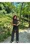 Anthracite Shoulder Detail Elastic Waist Suit