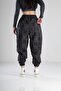 Women's Poker Patterned Pleated Jogger Baggy Pants Coc2099 - 5