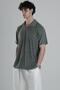 Men's Khaki Summer Terry Cloth T-Shirt Coc1838 - 3