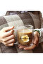 2 Pieces Odi Home Double Wall Glass Mug Cup Double Wall Cup with Handle 250 ml - 3