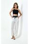 Linen Plaszo Trousers with Elastic Waist - 2