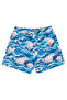 Bronz Ocean Wave Men's Swim Shorts Quick Dry Aquadry Fabric, Blue Shades, Zipper Pocket XL - 7