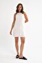 Women's Halter Neck Mini Slim Fit 100% Cotton Scallop Dress - 2
