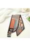 Geometric Horse Patterned Modern Design Women's Tie Scarf - 3