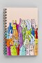 Checked and Striped Notebook Set - A5 - Steel Spiral - 2x80 Pages - 3
