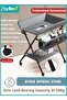 4 in 1 Baby Changing Table Infant Foldable Nursery Change Tables with Unit Storage Bags and Wheels,
