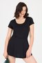 U Neck Short Sleeve Mini Dress with Shorts - 6