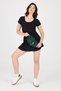 U Neck Short Sleeve Mini Dress with Shorts - 7