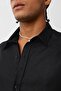 Basic Oversize Long Sleeve Linen Shirt Black - 6