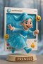 Girl's Blue Elsa Dress with Strap and Planter and Crown Wand Gloves as a Gift Frozen - 5