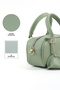 Mint Green Shk207 Faux Leather Charm Detailed Zippered Hand, Arm and Shoulder Bag with Strap - 6