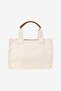 Women's Canvas Fabric Multi-Compartment Daily Hand and Shoulder Bag - Beige - 2
