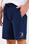Men's Reflective Logo Regular Fit Sports Shorts with Pockets - 3
