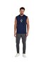 Men's Hooded Kangaroo Pocket Sleeveless Sweatshirt - 2