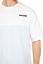 Oversize White/blue Men's Jacquard Crew Neck Short Sleeve T-shirt - 3