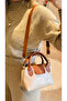 Women's Faux Leather Strappy Medium Hand and Shoulder Bag Cream - 3