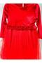 Girls' Velvet Dress with Gathered Waist and Six Tulle - 7