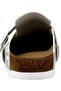 Women's Vegan Leather Black Slippers - Bee with Flowers Design - 6