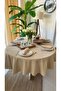 İnci Dertsiz Oval Tablecloth Beige