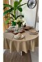 İnci Dertsiz Oval Tablecloth Beige - 6