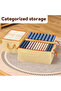 Large PU leather fabric storage box - 3