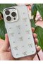 iPhone 15 Pro Max Case with Bow Pattern Transparent Glitter Silver Shiny Cover with Camera Protrusion - 7