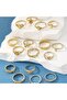 16 Pieces Gold Color Joint Ring Set Vip Enamel Multi Combination Women's Ring Set-27 - 5