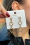 Dangle Heart Detail Women's Earrings - 3