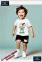 Children's “Chicken Ko“ Special Printed Crew Neck T-Shirt - Shorts Set
