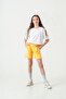 Double Long Girls' Shorts with Side Stripes