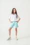 Double Long Girls' Shorts with Side Stripes