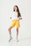 Double Long Girls' Shorts with Side Stripes - 2
