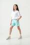 Double Long Girls' Shorts with Side Stripes - 7