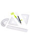 8 - Piece Geometry Box Set – Compass, Ruler, Protractor - Green - 3